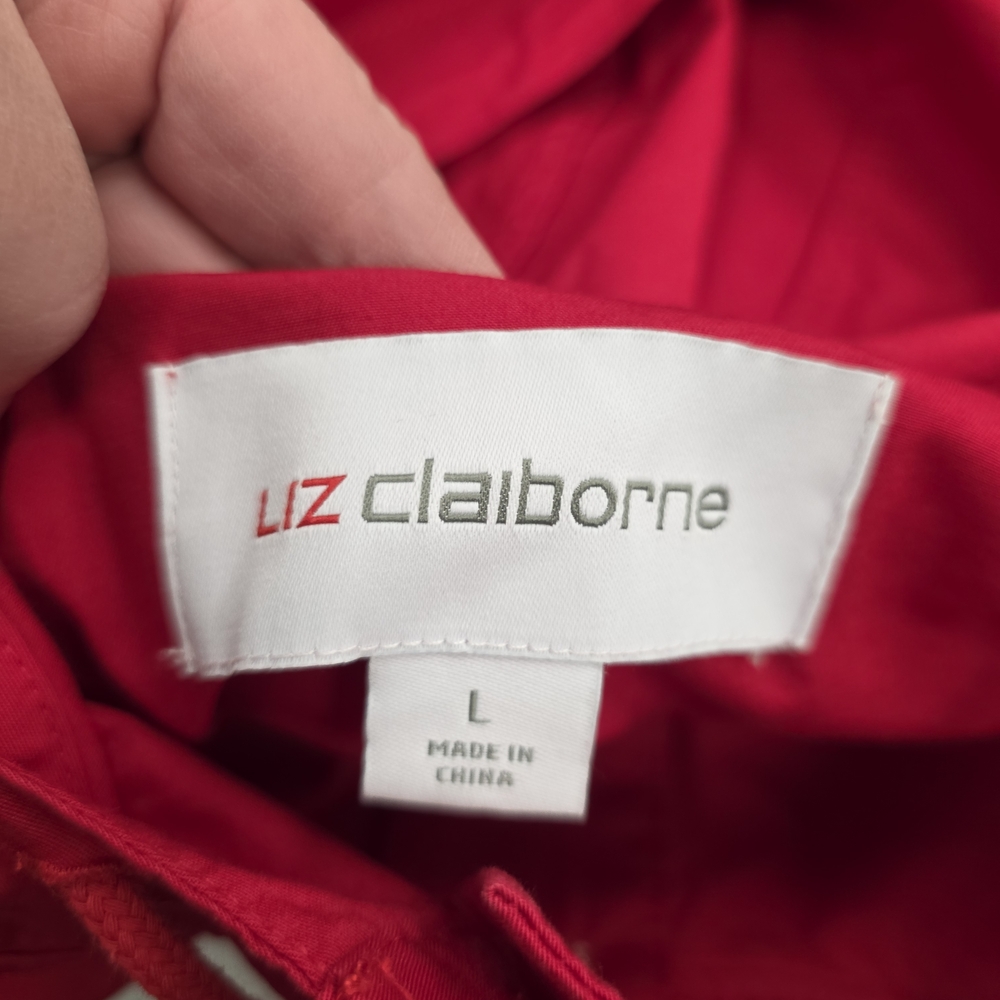 Liz Claiborne Women's Vibrant Red Utility Jacket - Picture 9 of 10